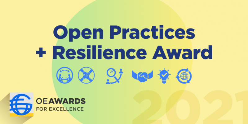 OEGlobal 2021 Awards season continues: Open Practices and Open Resilience
