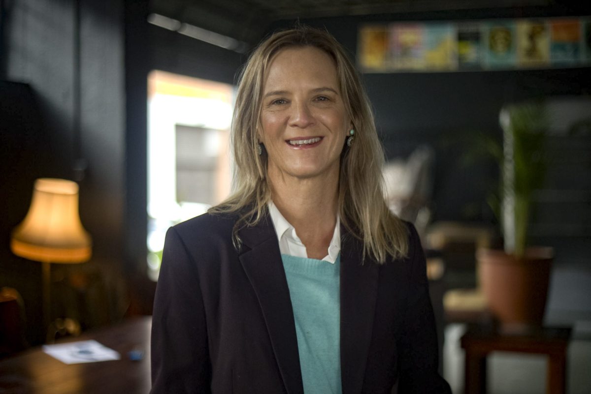 Woman wearing formal on a blurred background