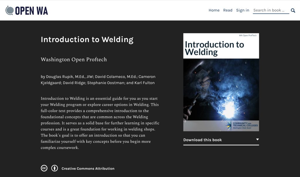 Introduction to Welding Pressbooks cover