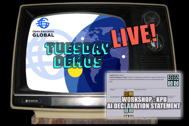 OEGlobal Live Demos! Exploring KPU’s AI Declaration Statements